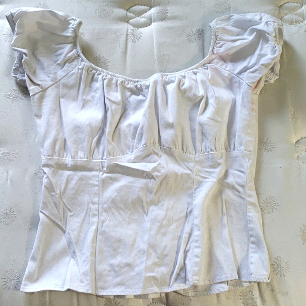 Pinup couture peasant top